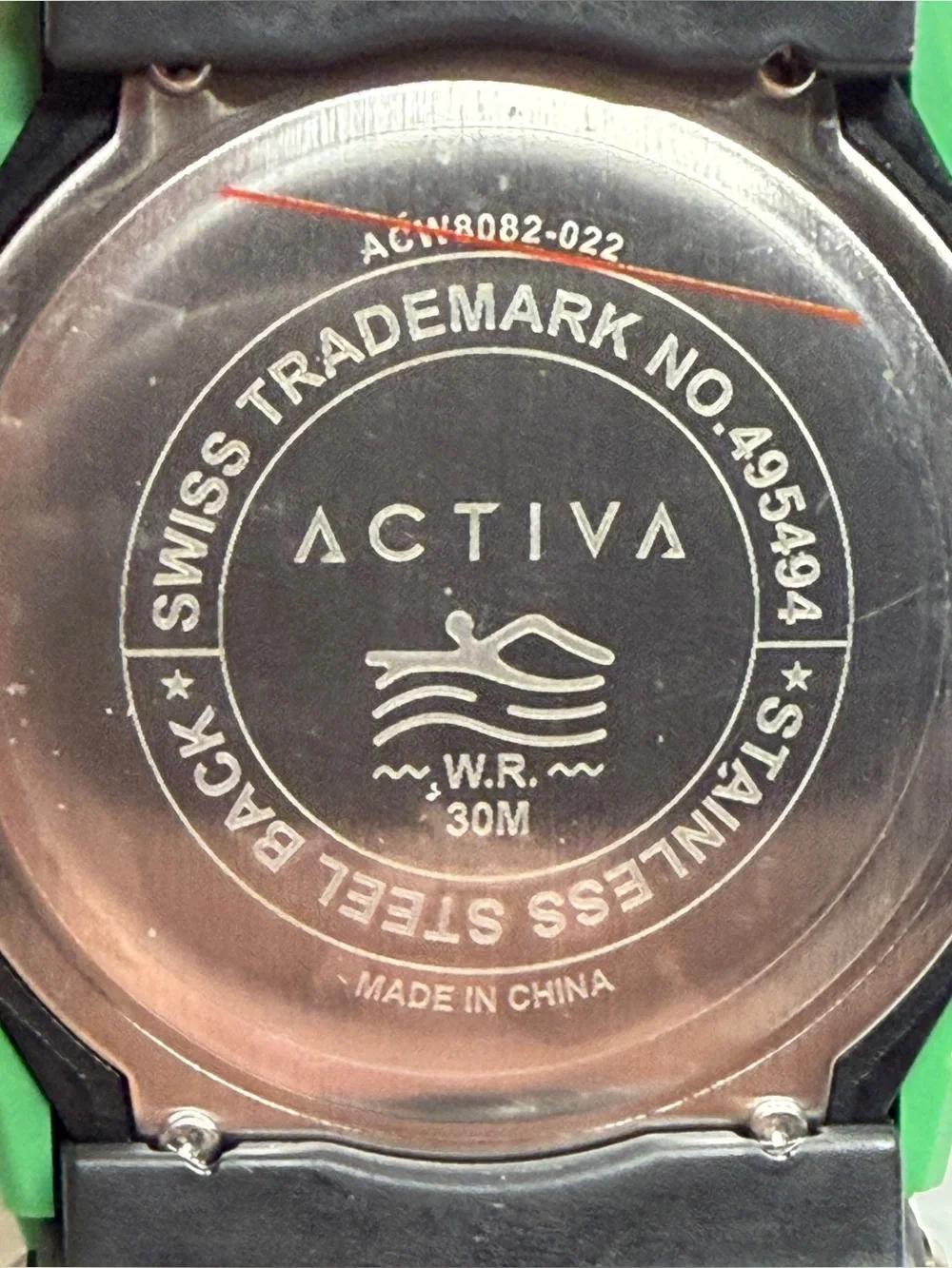 Activa X Invicta Green 50mm Digital Sports Watch - Water Resistant